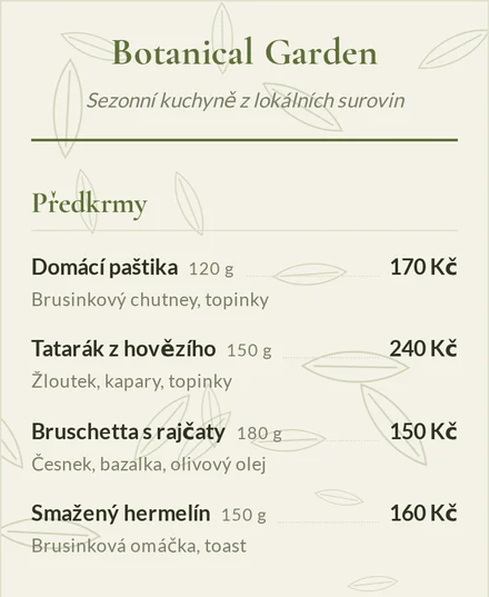 Šablona Botanical